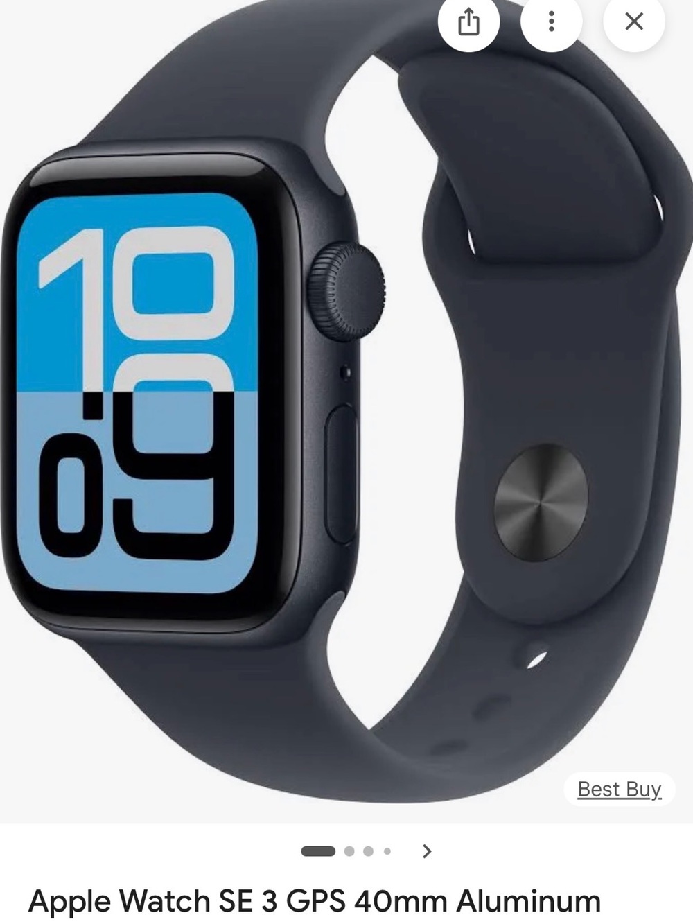 Apple Watch in Black with White Magnetic Charger